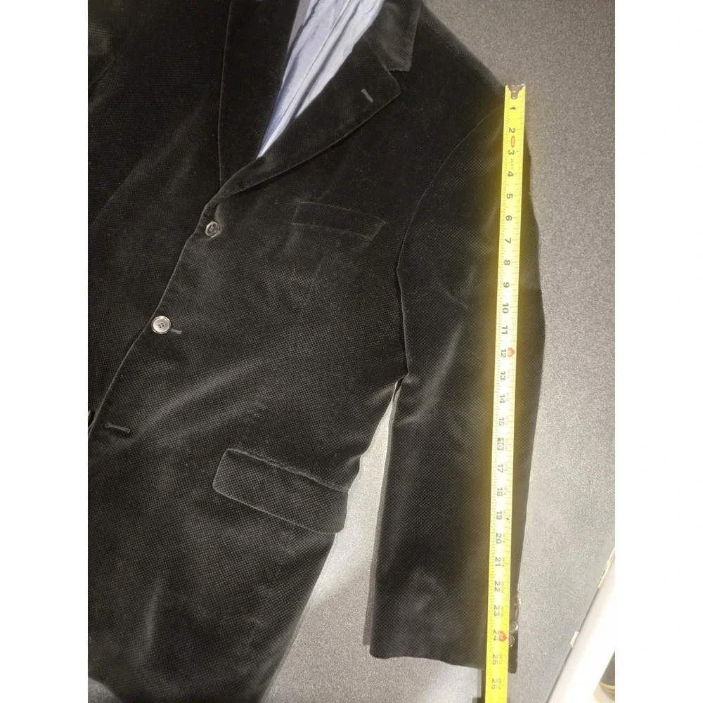 Hugo Boss Velvet Blazer 44R Black Rossellini USA Dinner Jacket Mens Formal